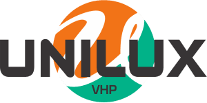UNILUX VHP Inc Green & Orange logo white circle