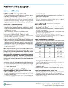 Heat Pump Alarm ID and Warnings